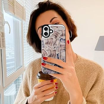 Amazon.co.jp: iPhone16 Plus 用 ケース たくさんのお金柄